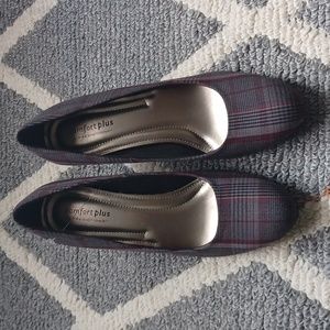 Comfort Plus plaid heels womens shoes pumps size 8 1/2